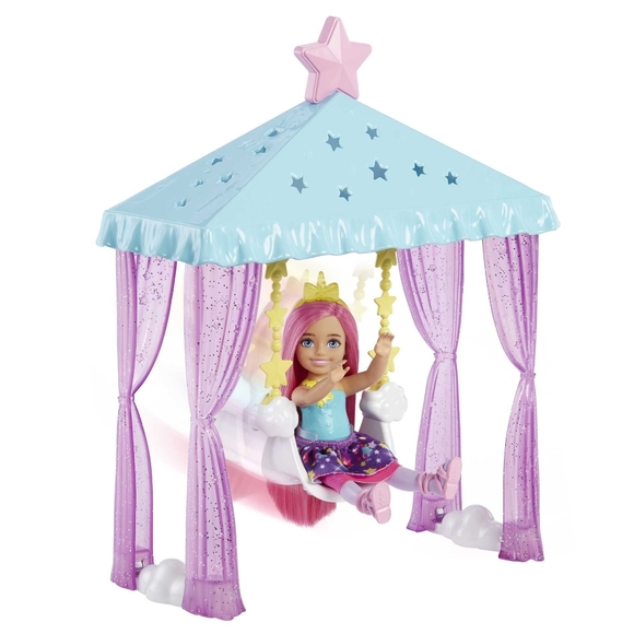 Barbie Dreamtopia Chelsea Doll Outfit Pet Kitten Gazebo Swing Playset Toys NEW - Picture 7 of 12